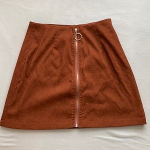 Dark Orange Mini Skirt